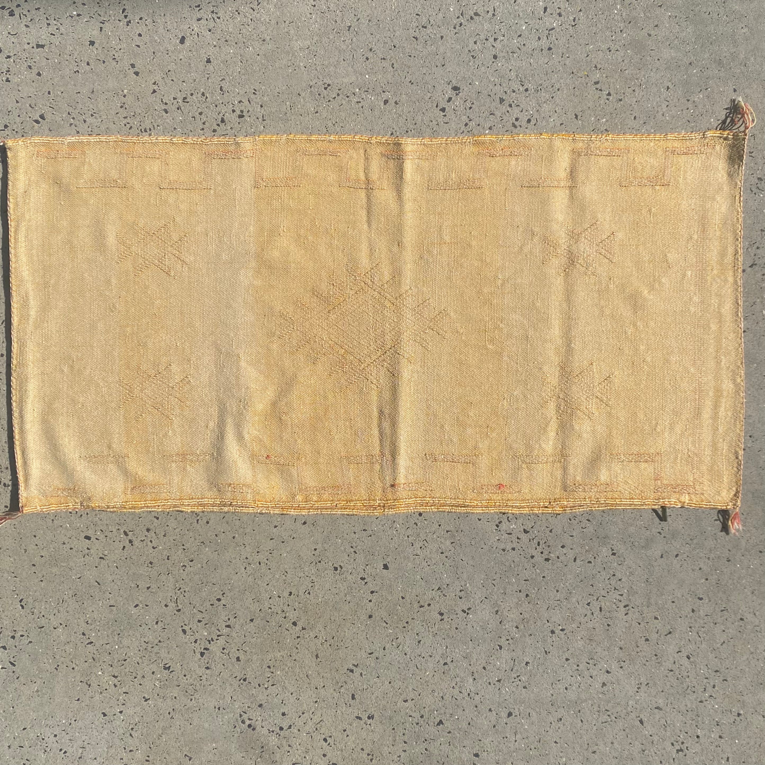 B Grade Cactus Silk Cushion approx 95 x50 - Pale Yellow