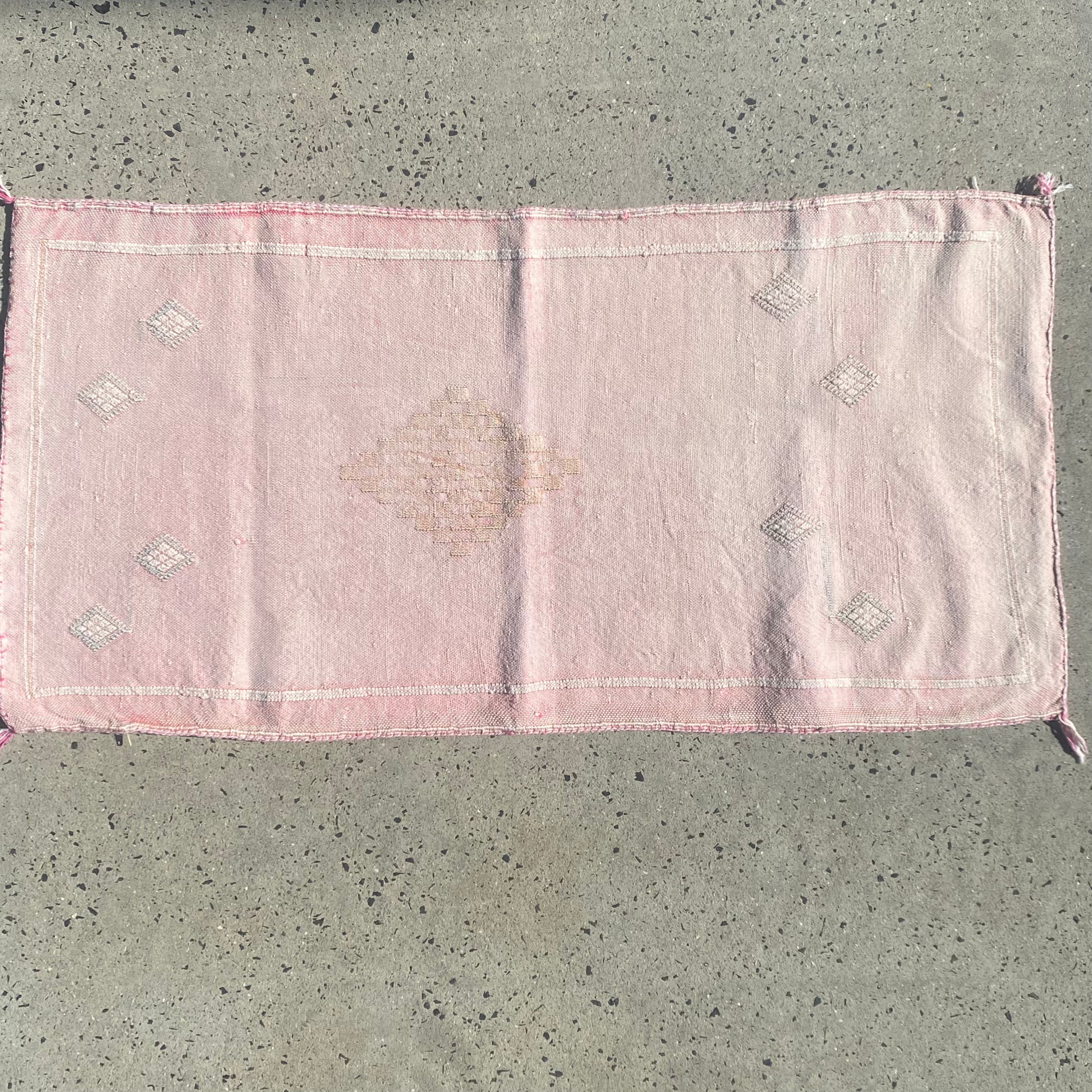 B Grade Cactus Silk Cushion approx 95 x50 - Pale Pink