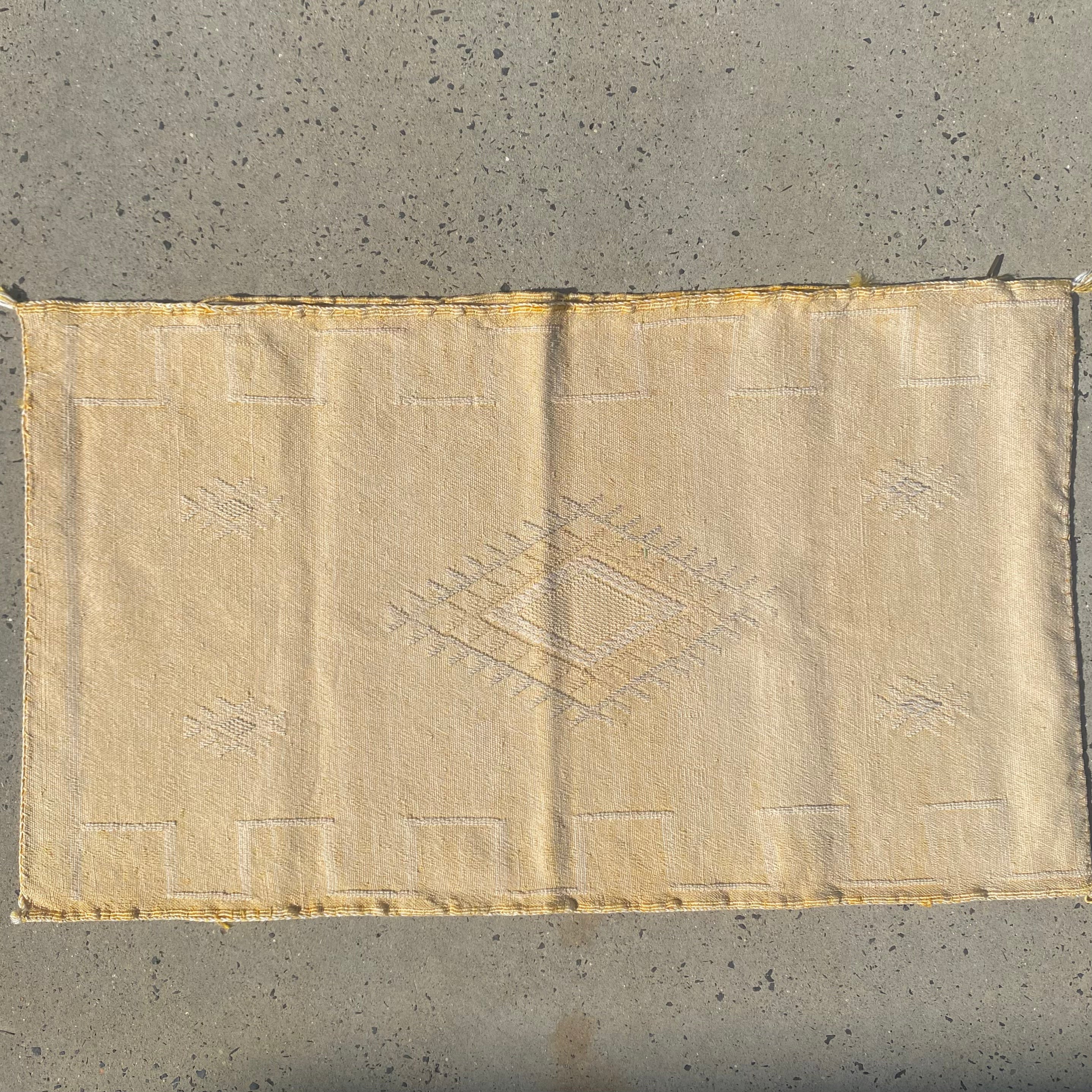 B Grade Cactus Silk Cushion approx 95 x50 - Pale Yellow