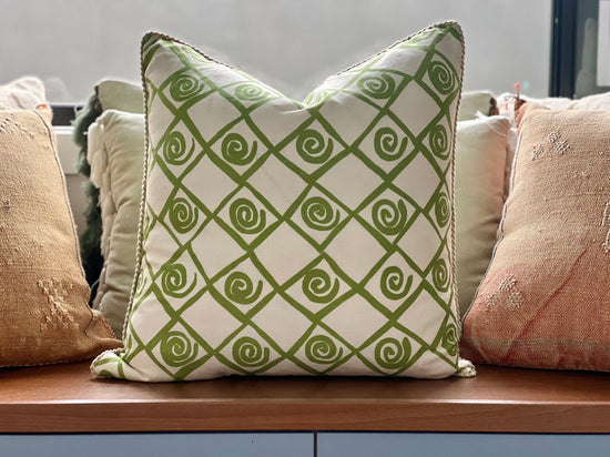 Green Swirl Cushion 60x60cm