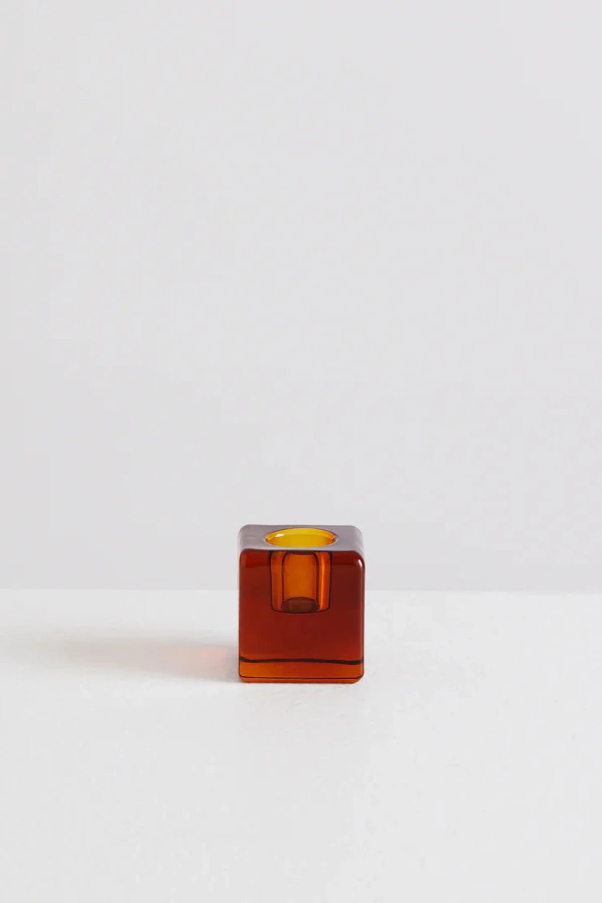 Le Cube Candle Holder Amber