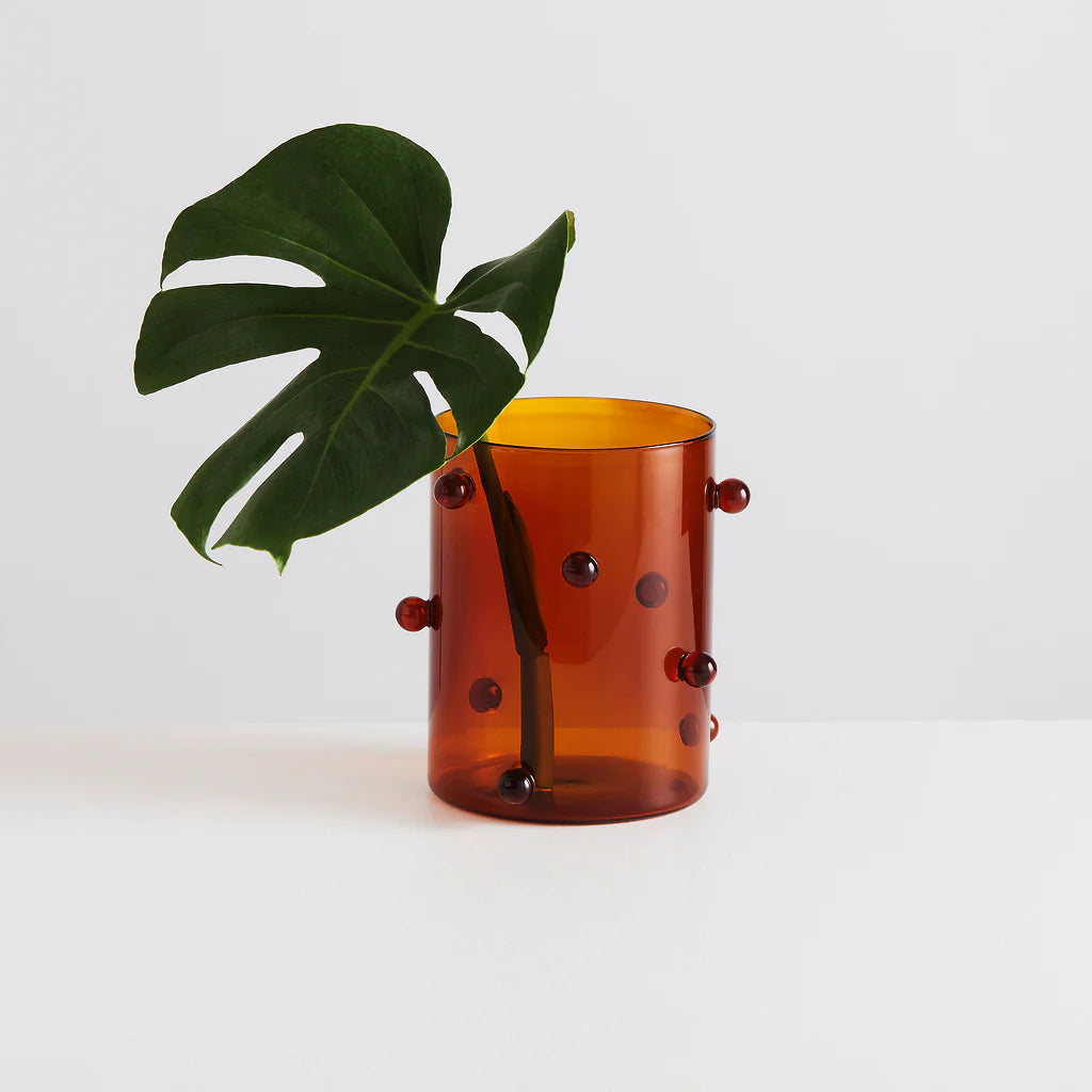 Pomponette Vase Amber