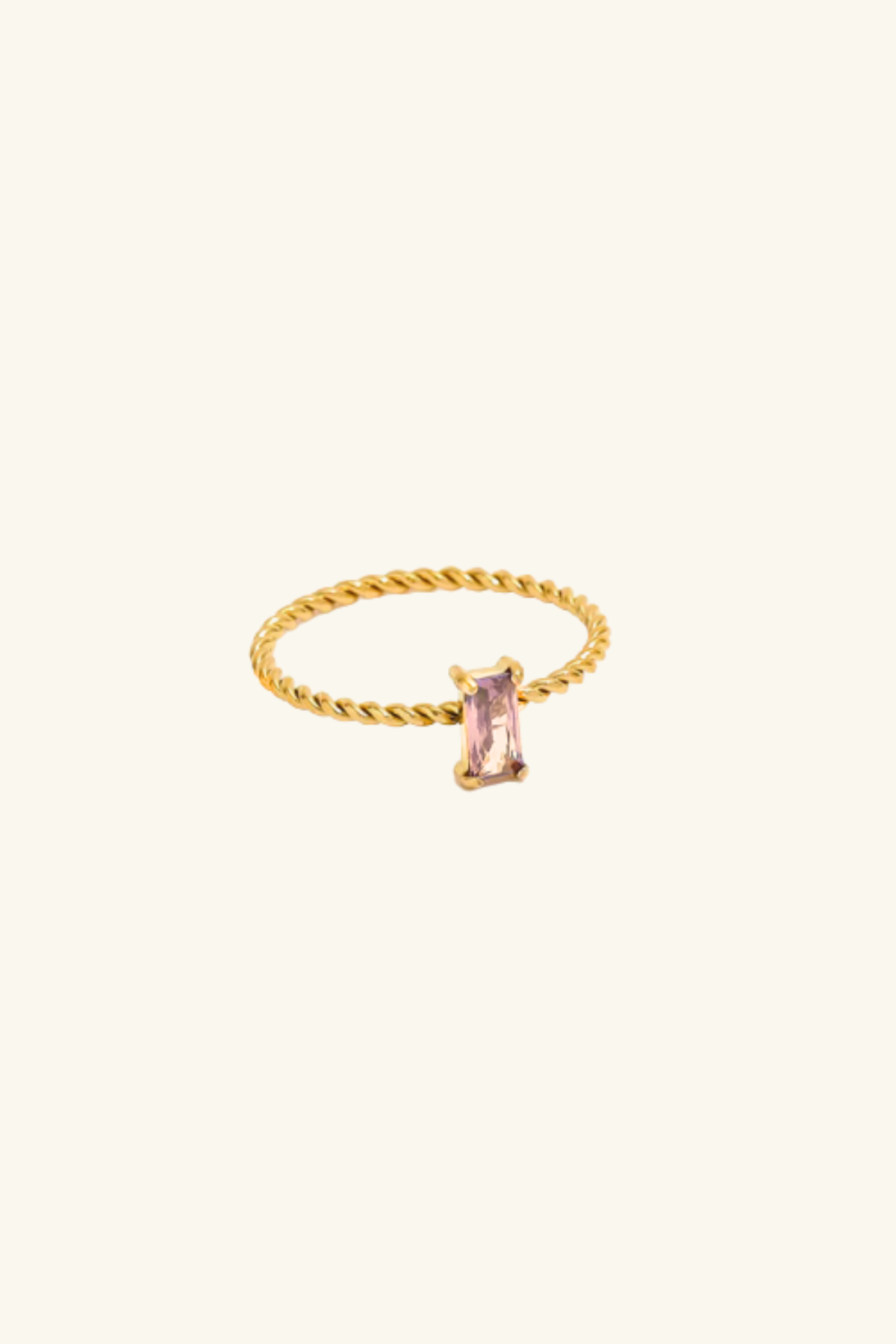 Pria 18k Gold Plated Petite Ring Pink