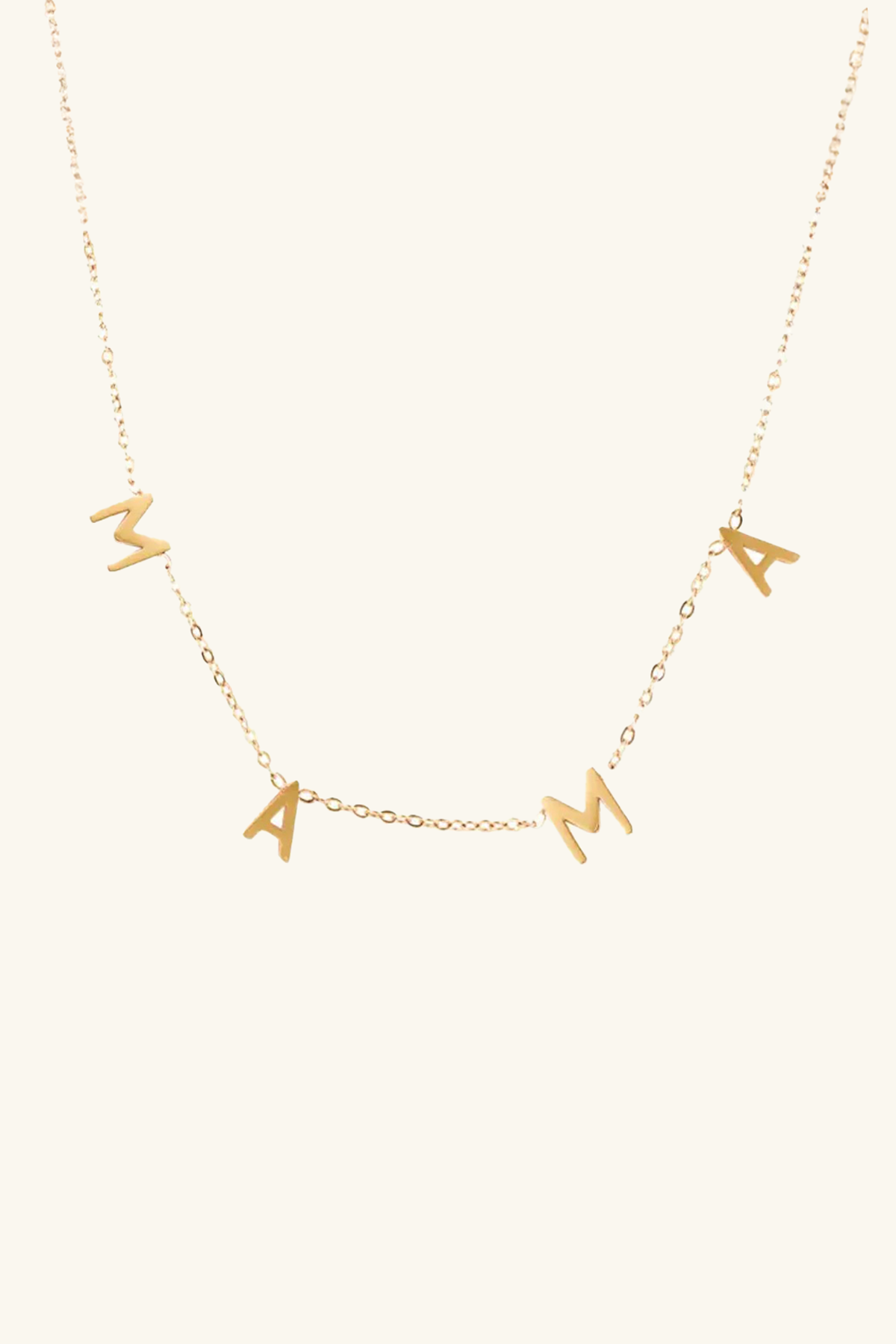 18k Gold Plated Mama Individual Letter Necklace