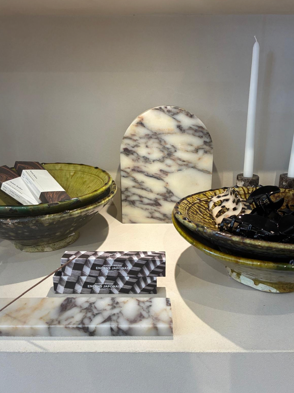 Marble Incense Holder Large - Viola Calacatta