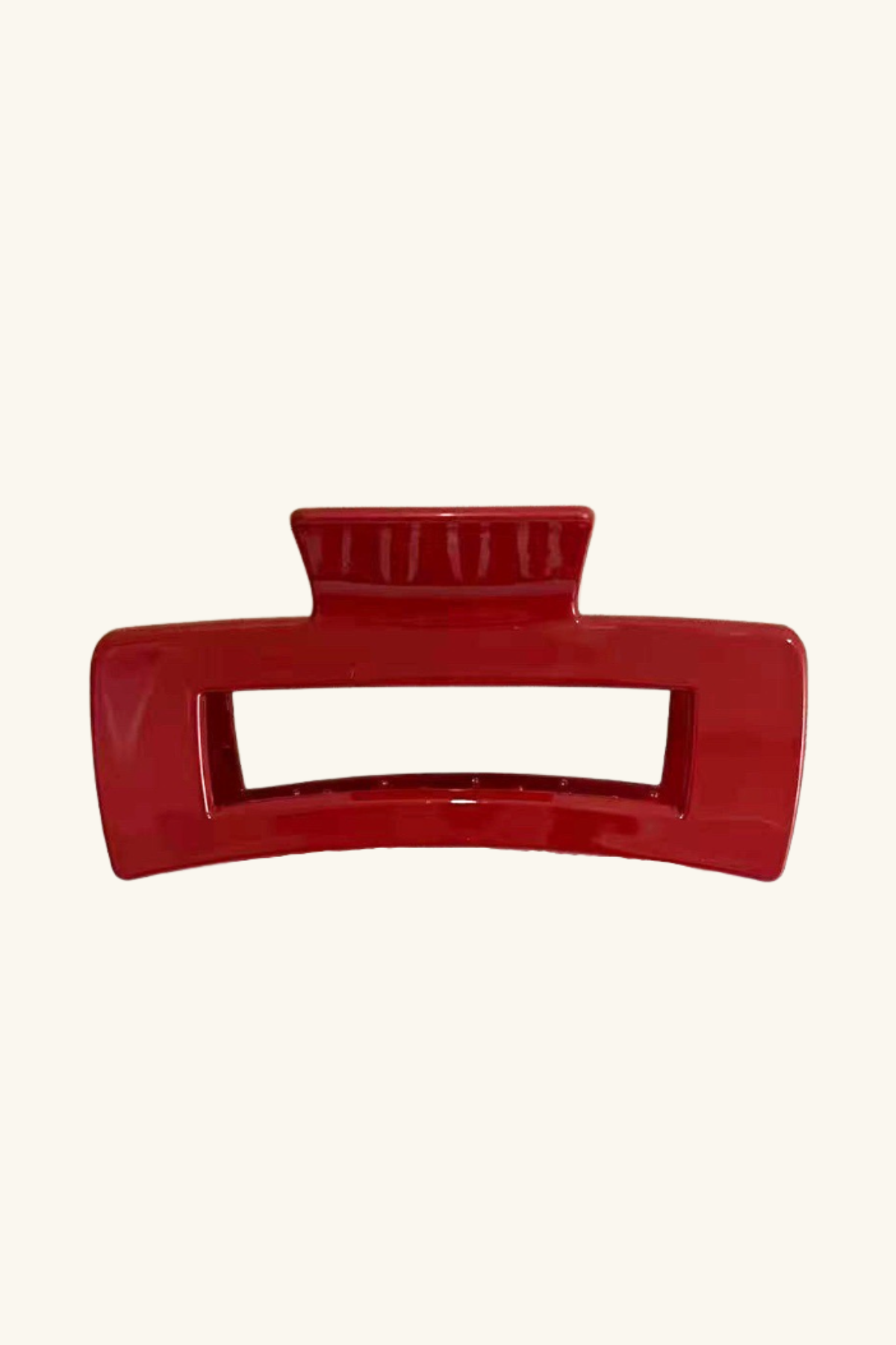 Square Acetate Claw Clip Cherry