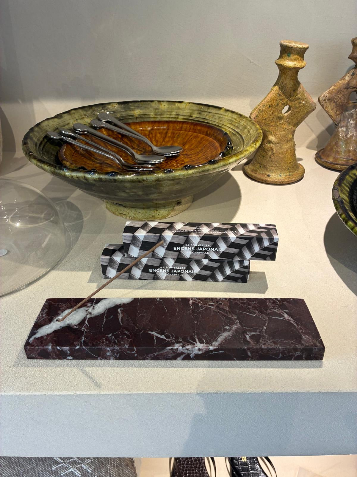 Marble Incense Holder Large - Rosa Levanto