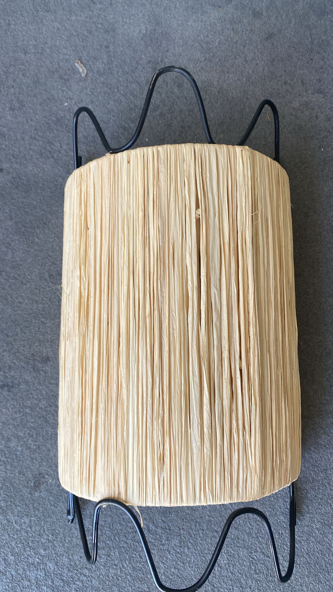 Wave Wall Sconce Natural/Black Iron B Grade #6