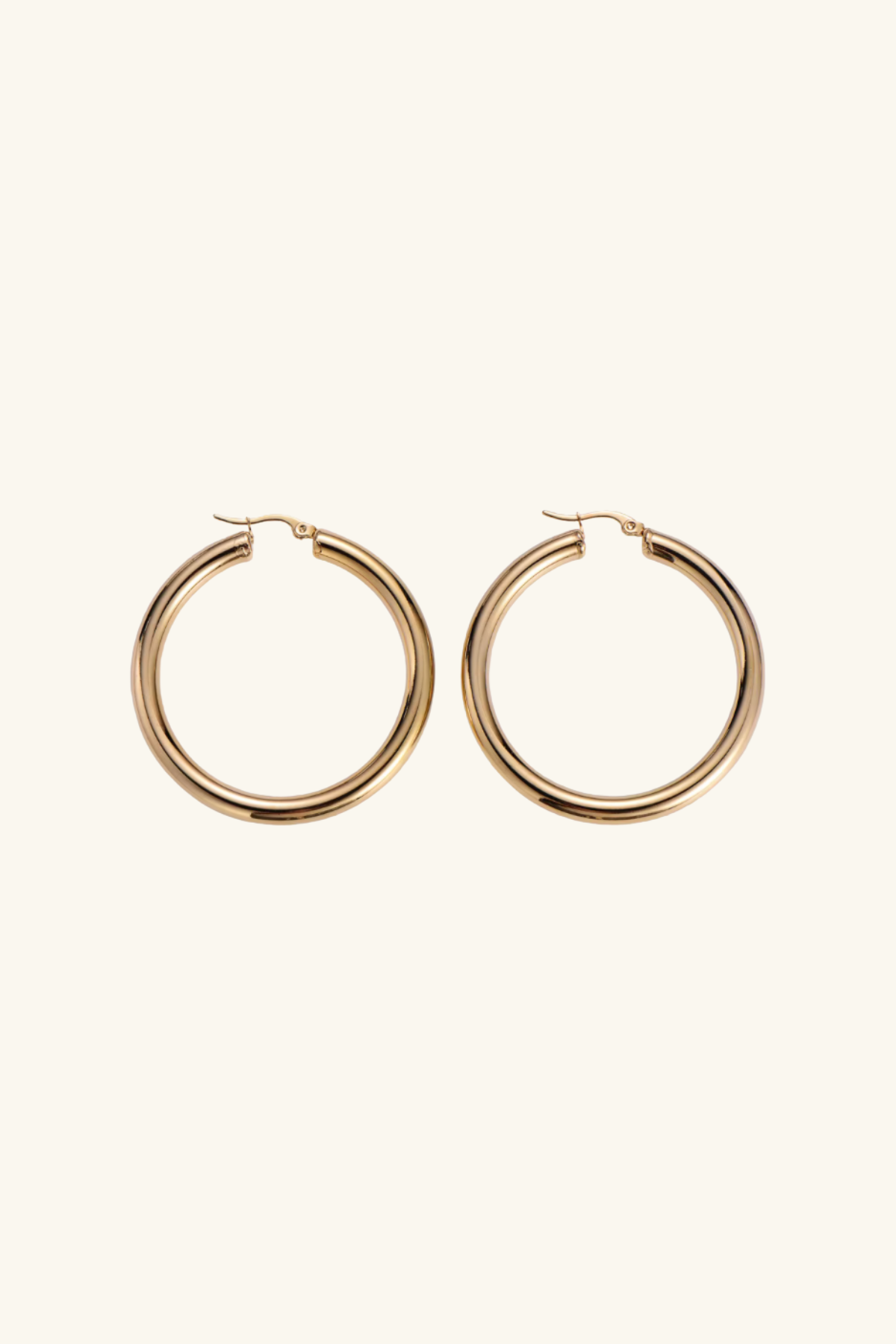 Zara 18k Gold Plated Chunky Hoop Earrings