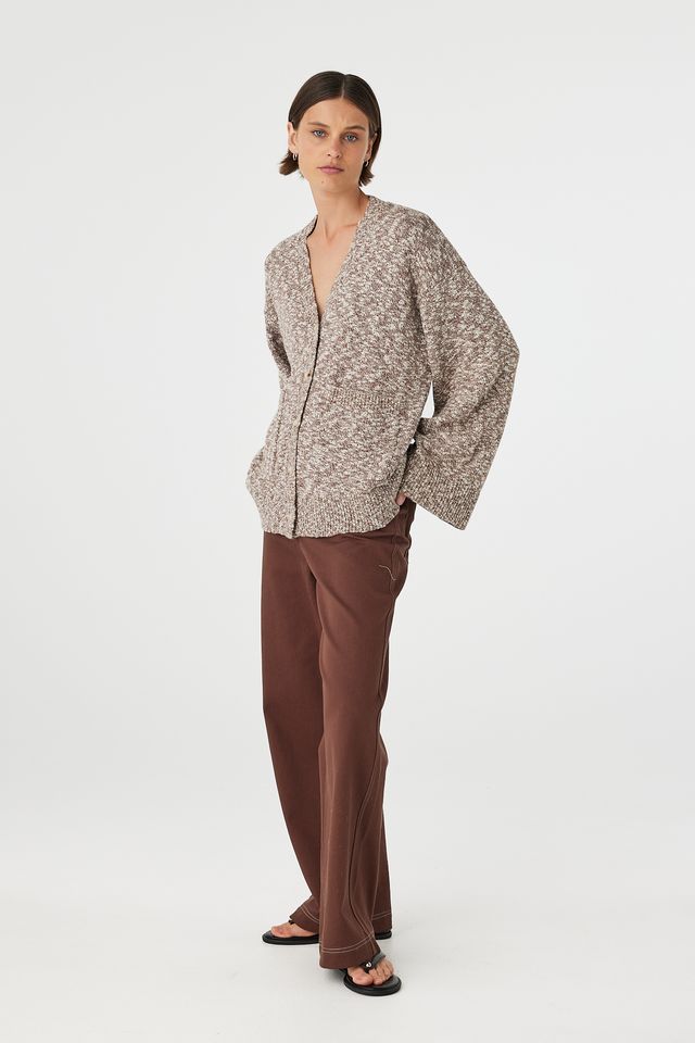Emmet Cardigan - Chocolate & Cream