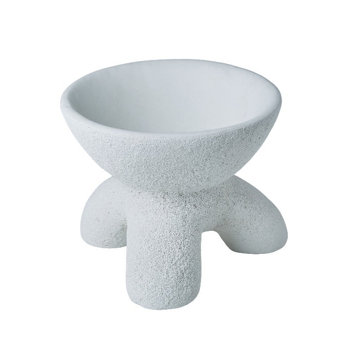 Organic Forms Footed Bowl - White