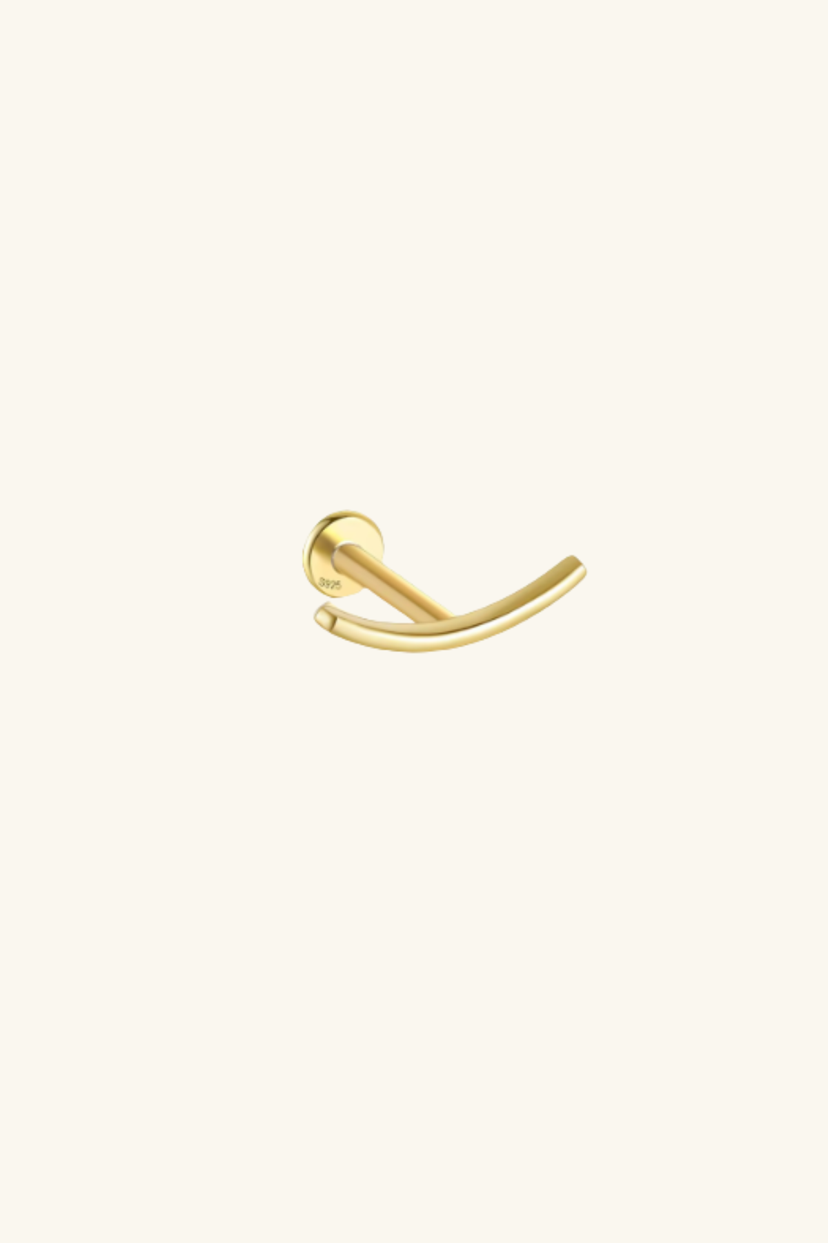 Soul 18k Gold Plated Single Helix Stud Earring