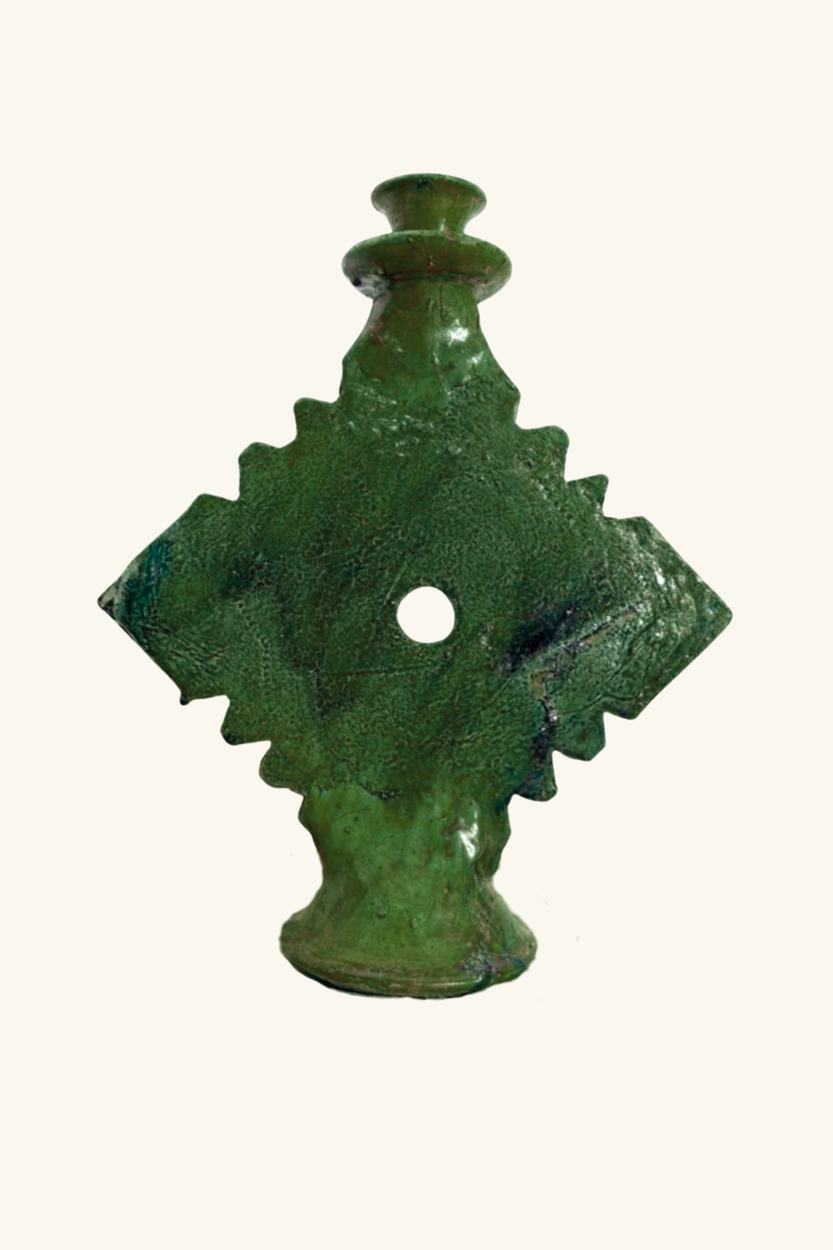 Tamegroute Diamond Candle Holder - Green