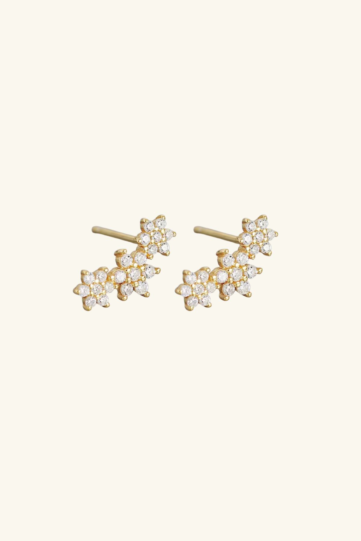 Bouquet 18k Gold Plated Stud Earrings