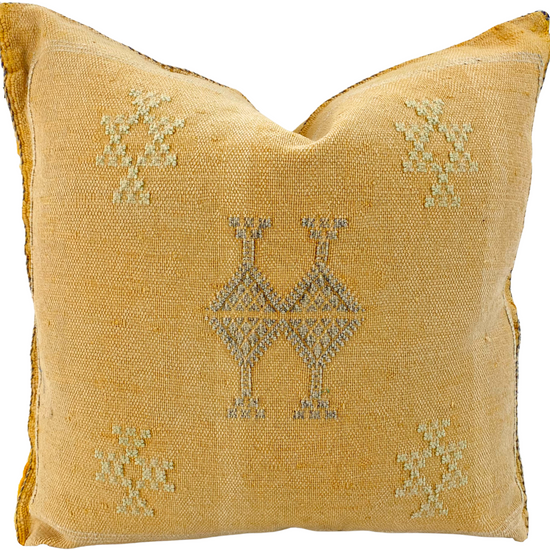 Cactus Silk Cushion 45x45 cm - MUSTARD