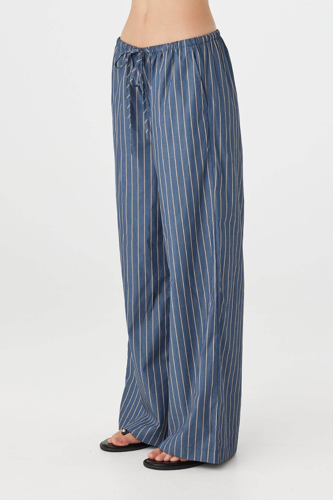 Rae Pant - Muted Blue Stripe