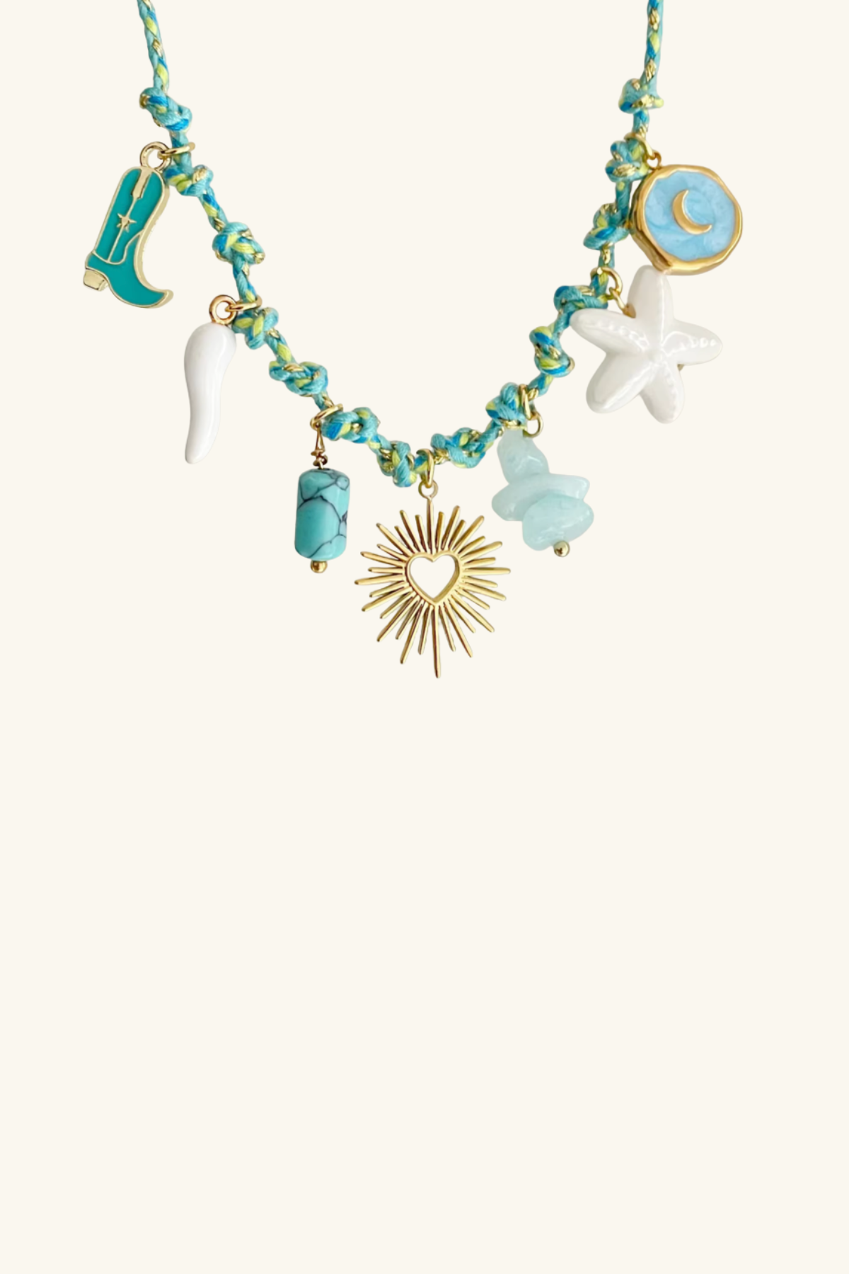 Radiant Charm Necklace Turquoise