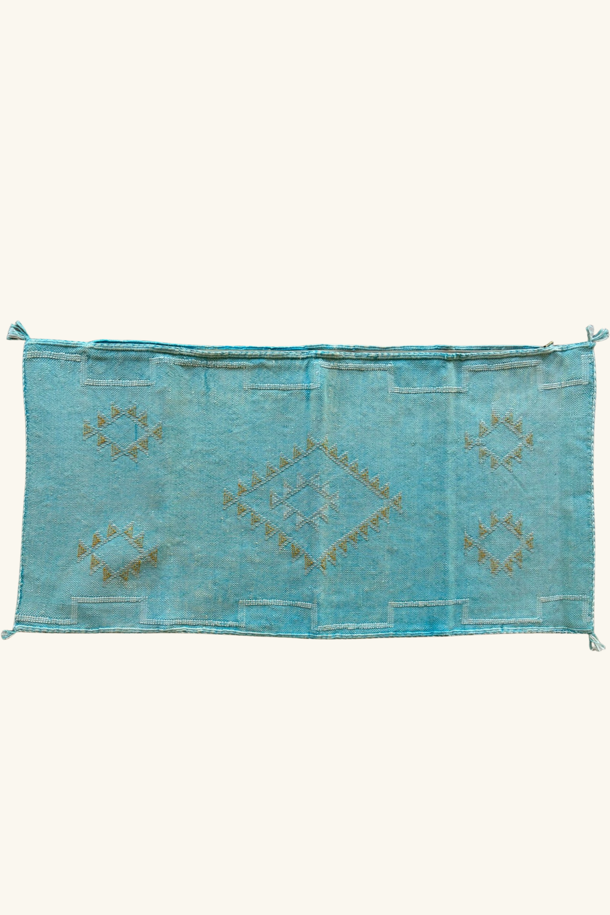 Silk Cushion approx 95 x50 - Aqua