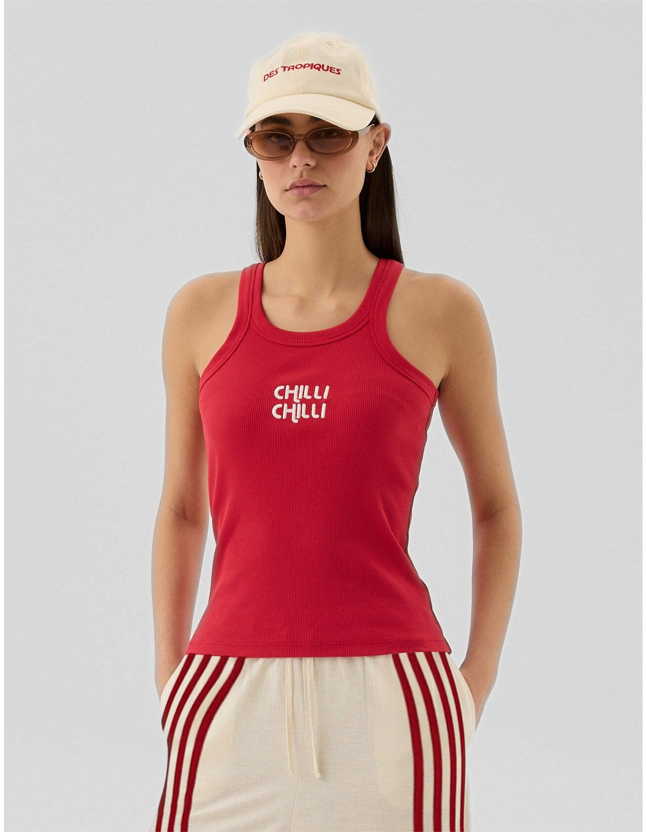 Chilli Knit Tank Poppy Red