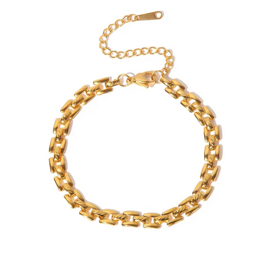Linked 18k Gold Plated Bracelet