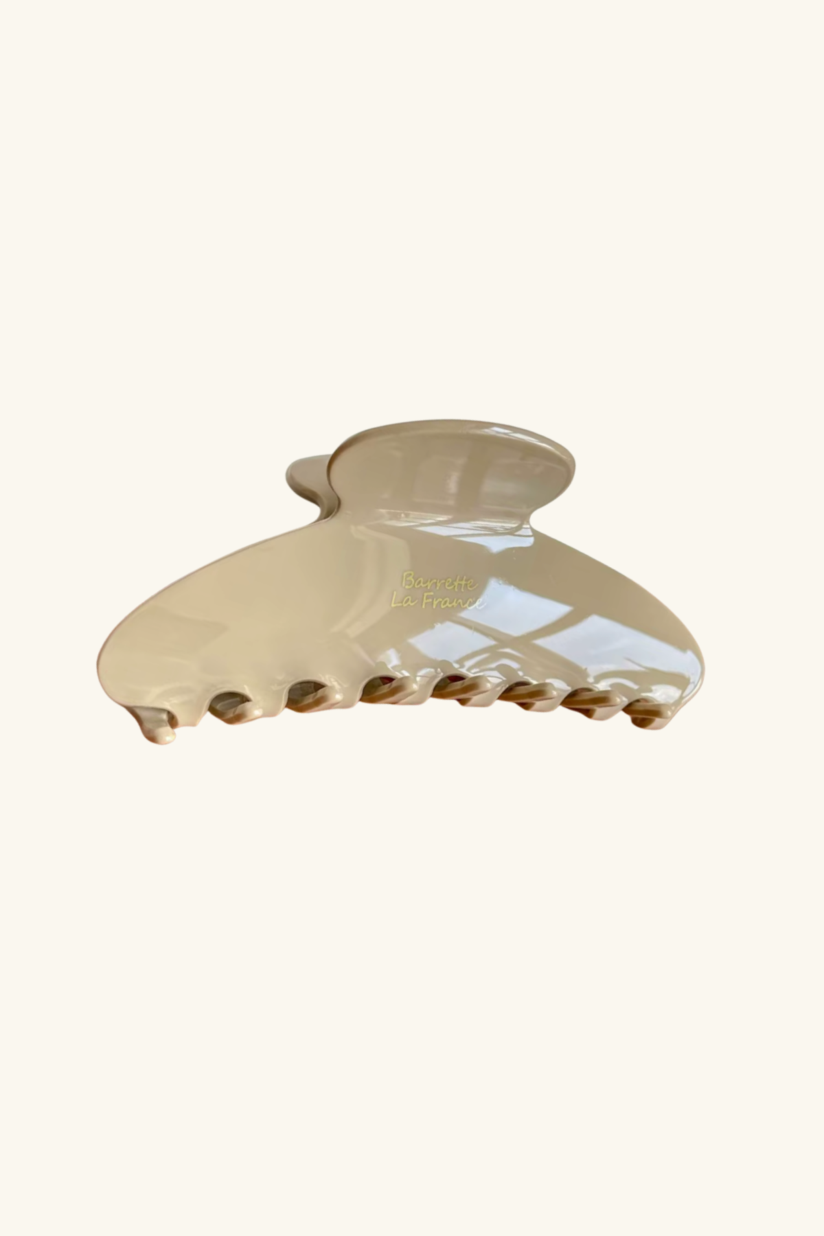 Gloss Acetate Claw Hair Clip Cream