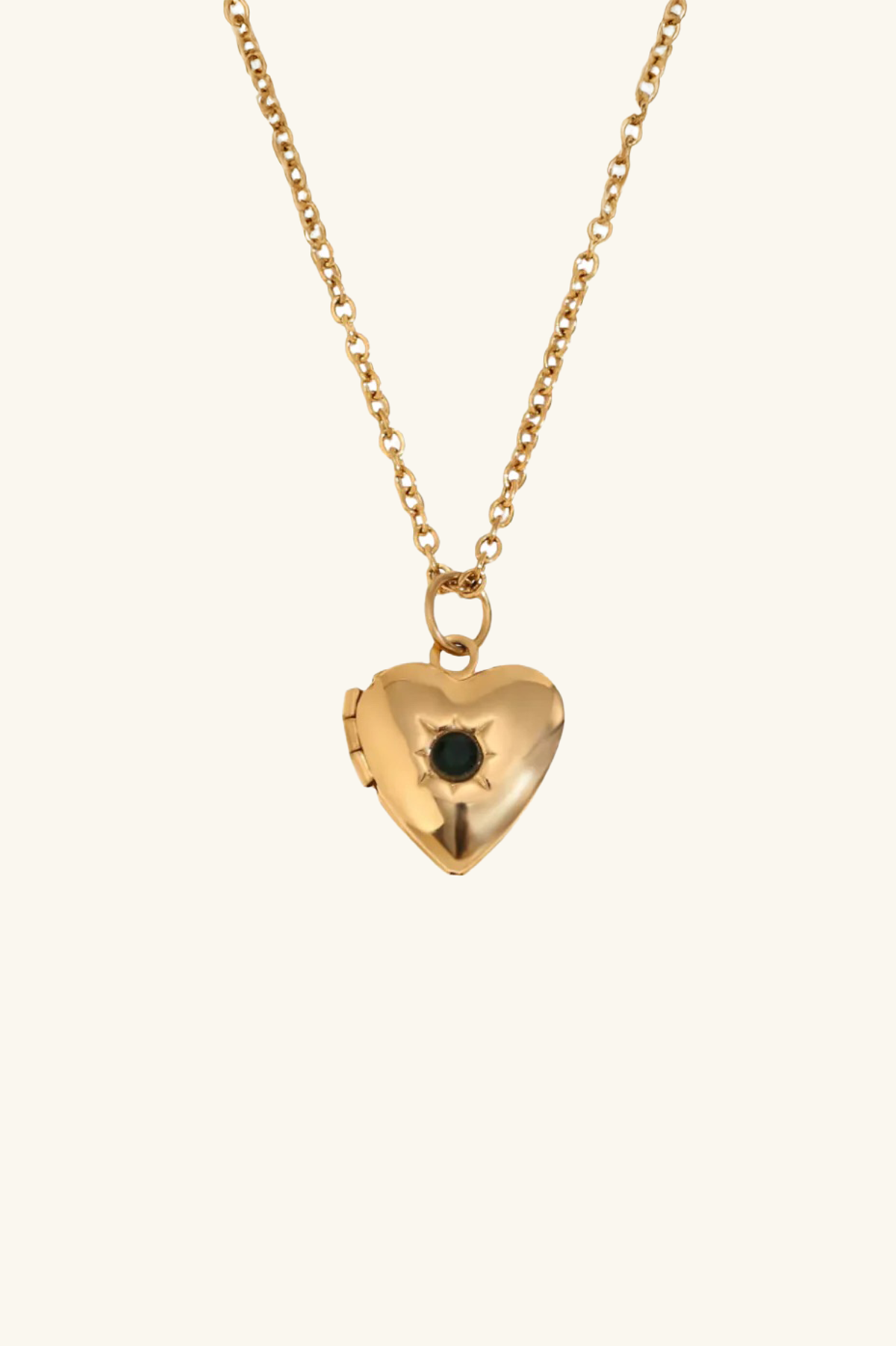 Juliet Locket Necklace 18k Gold Plated Deep Blue