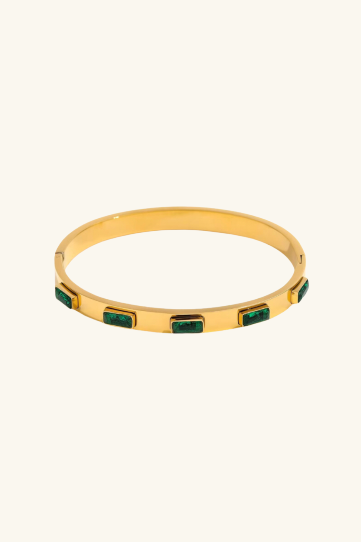 Savy 18k Gold Plated Cuff Green