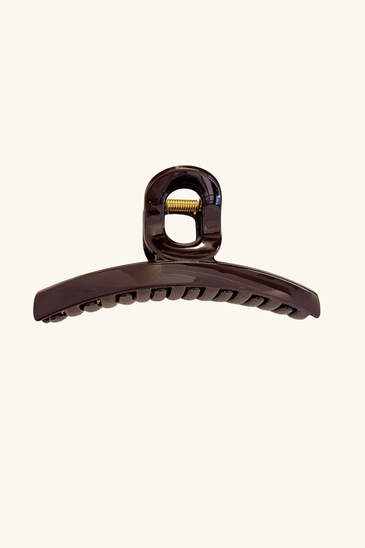 Oval Acetate Claw Hair Clip Burgundy