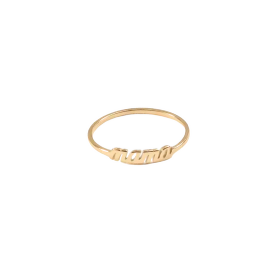 Mama 18k Gold Plated Ring
