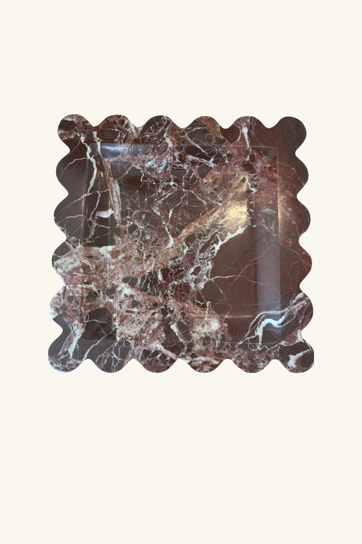 Scallop Marble Plate - Rosa Levanto