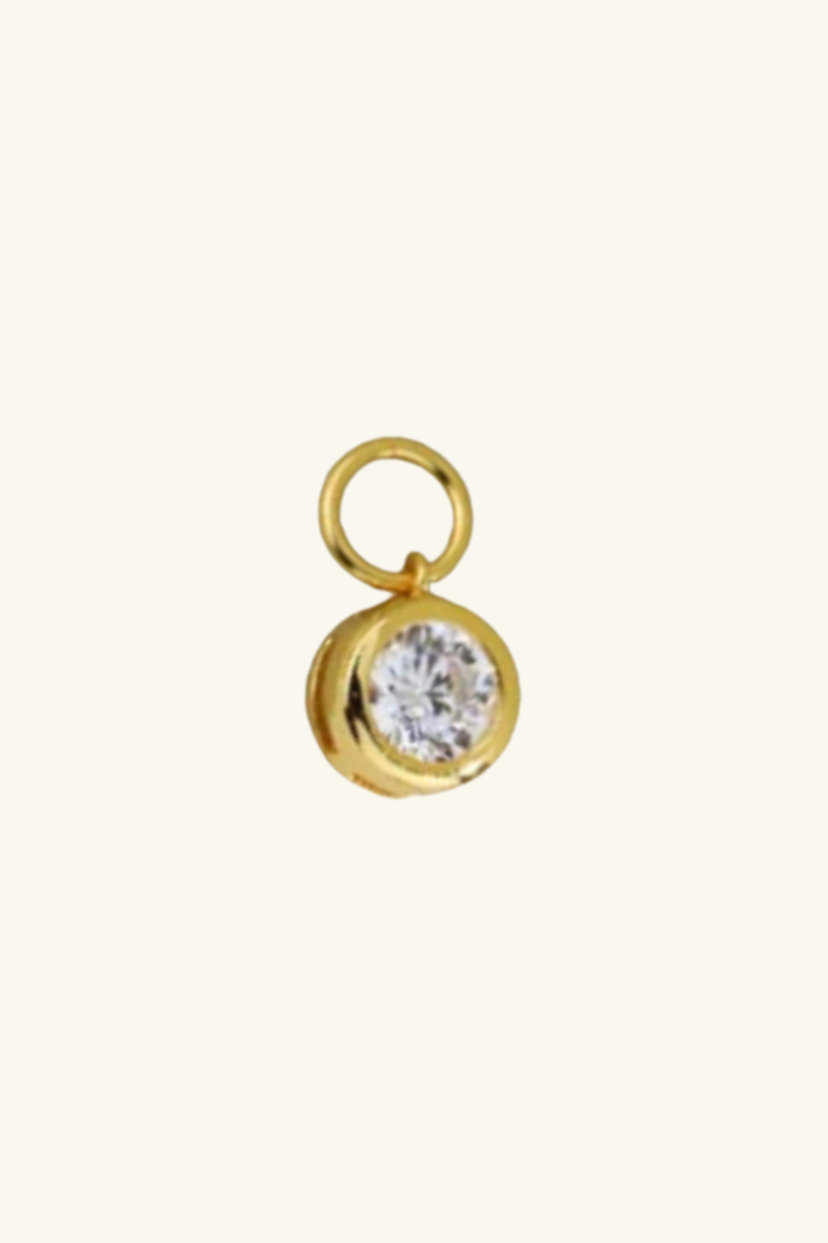 Simple 18k Gold Plated Charm Clear