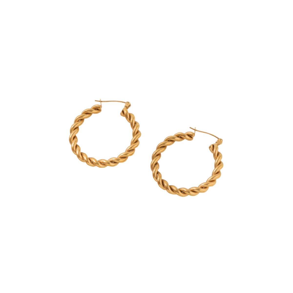 Harper 18k Gold Plated Twisted Hoop Earrings Large
