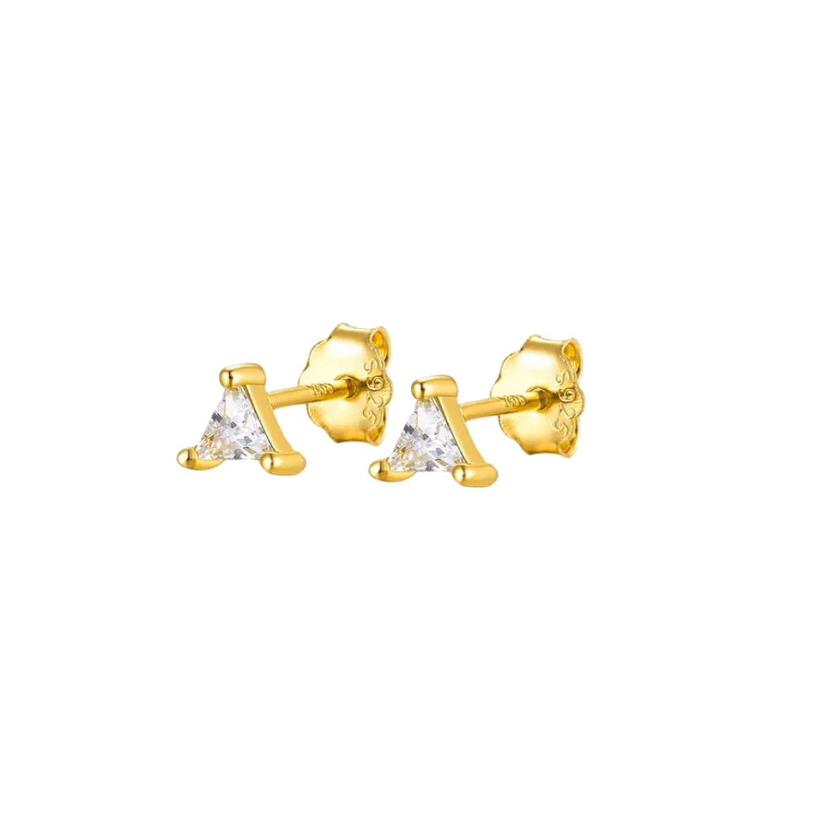 Natalia 18k Gold Plated Crystal Stud Earrings Gold