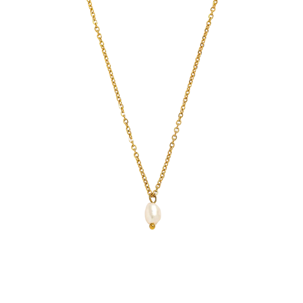 Maggie 18k Gold Plated Pearl Necklace
