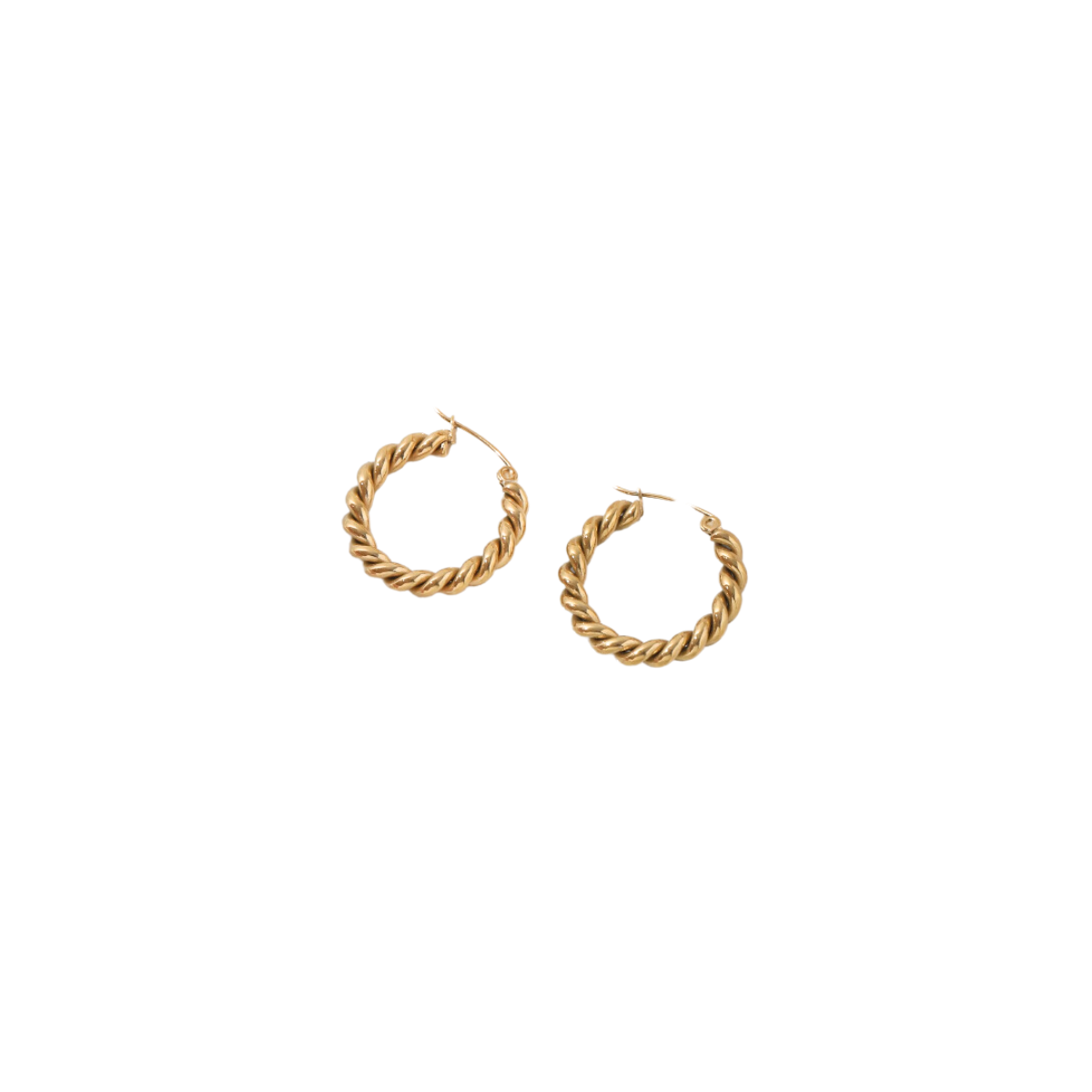 Harper 18k Gold Plated Twisted Hoop Earrings Small