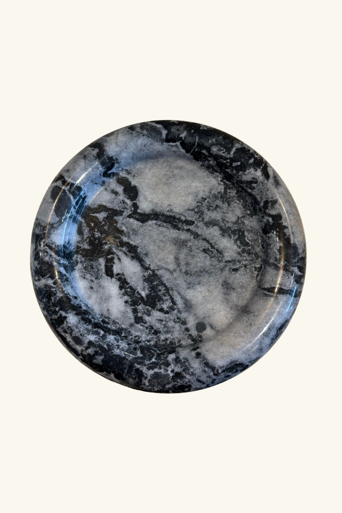 Black Marble Display Plate Large - Black