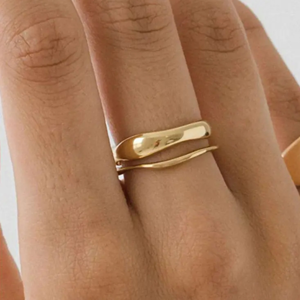 Porsha 18k Gold Plated Ring Medium