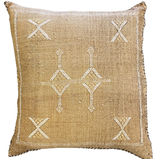 Cactus Silk Cushion 45x45cm - Pale Cocoa