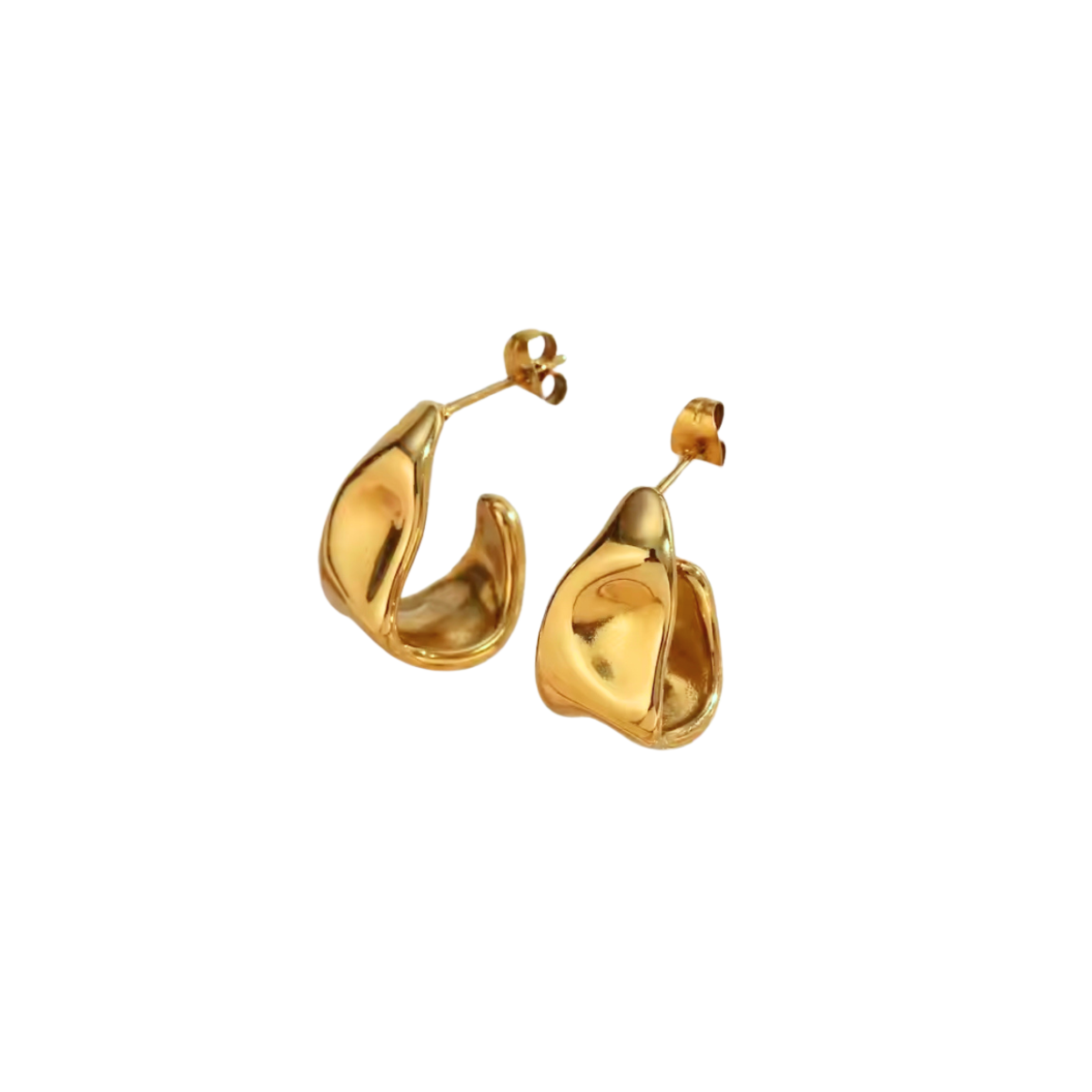 Avery 18k Gold Plated Hoop Earrings