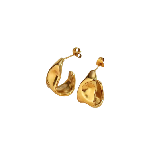 Avery 18k Gold Plated Hoop Earrings