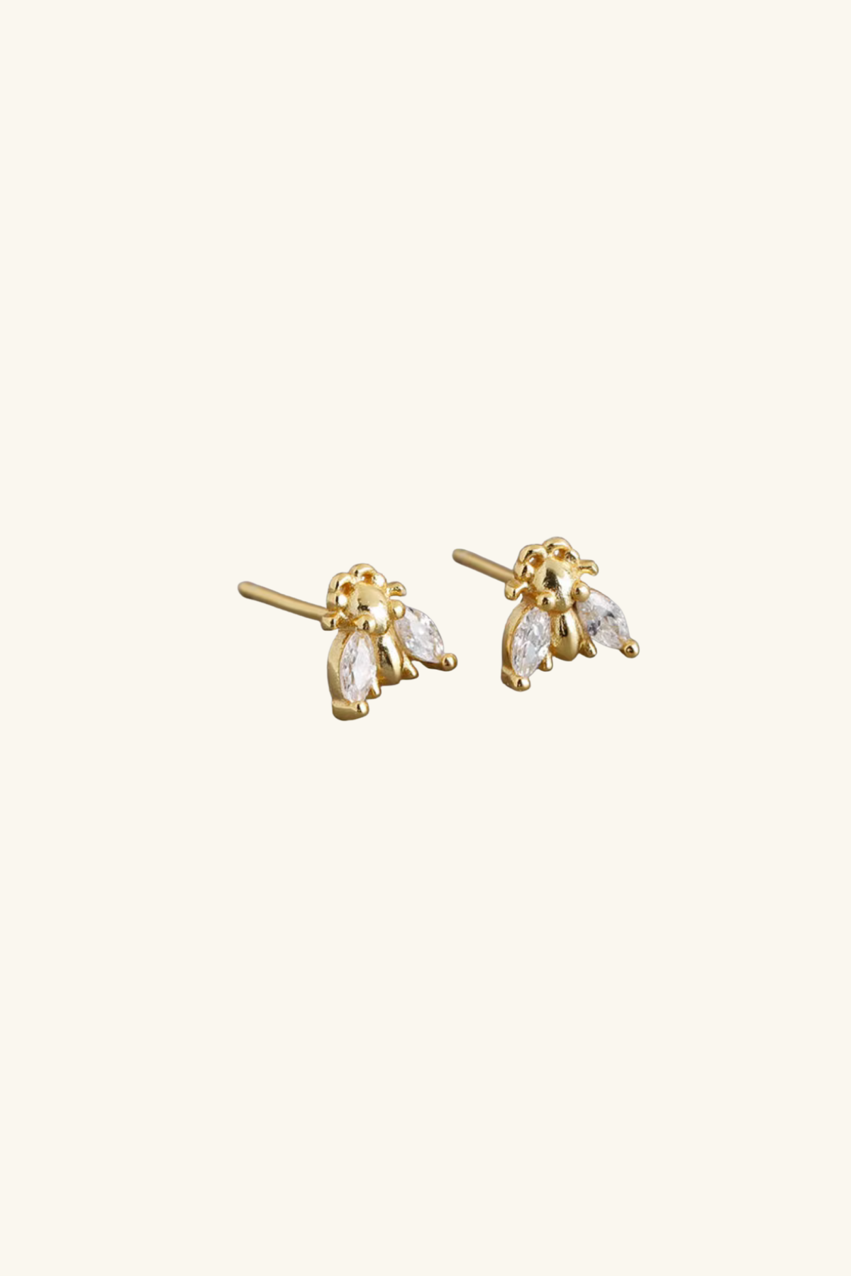 Bee 18k Gold Plated Petite Stud Earrings