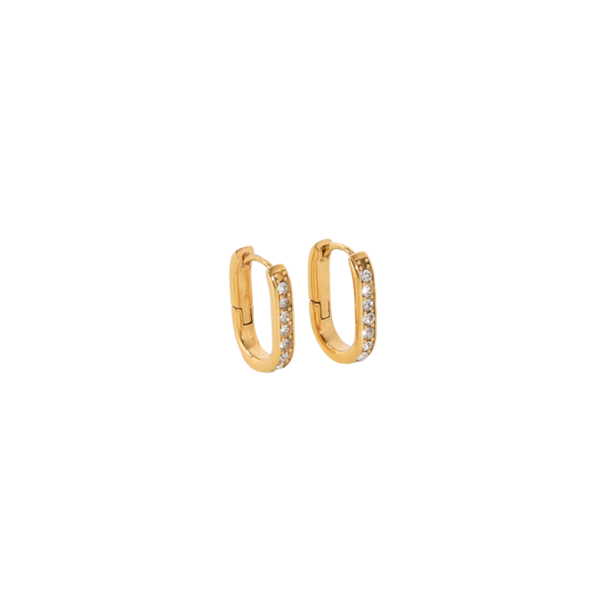 Riley 18k Gold Plated Oval Earrings