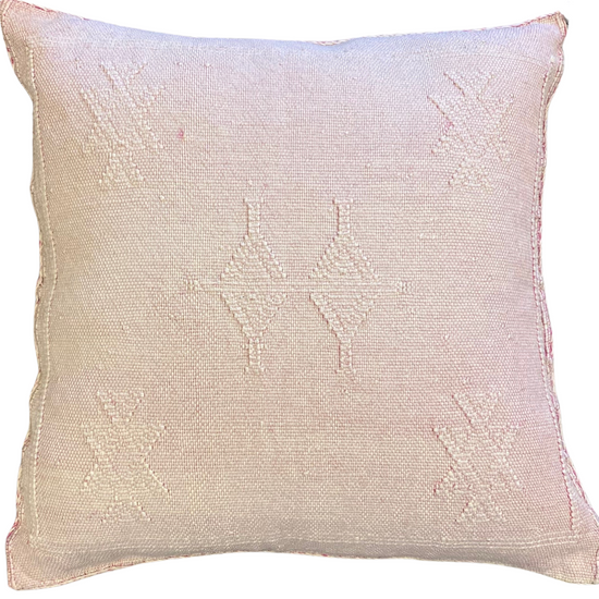 Cactus Silk Cushion 45x45cm - Pale Pink