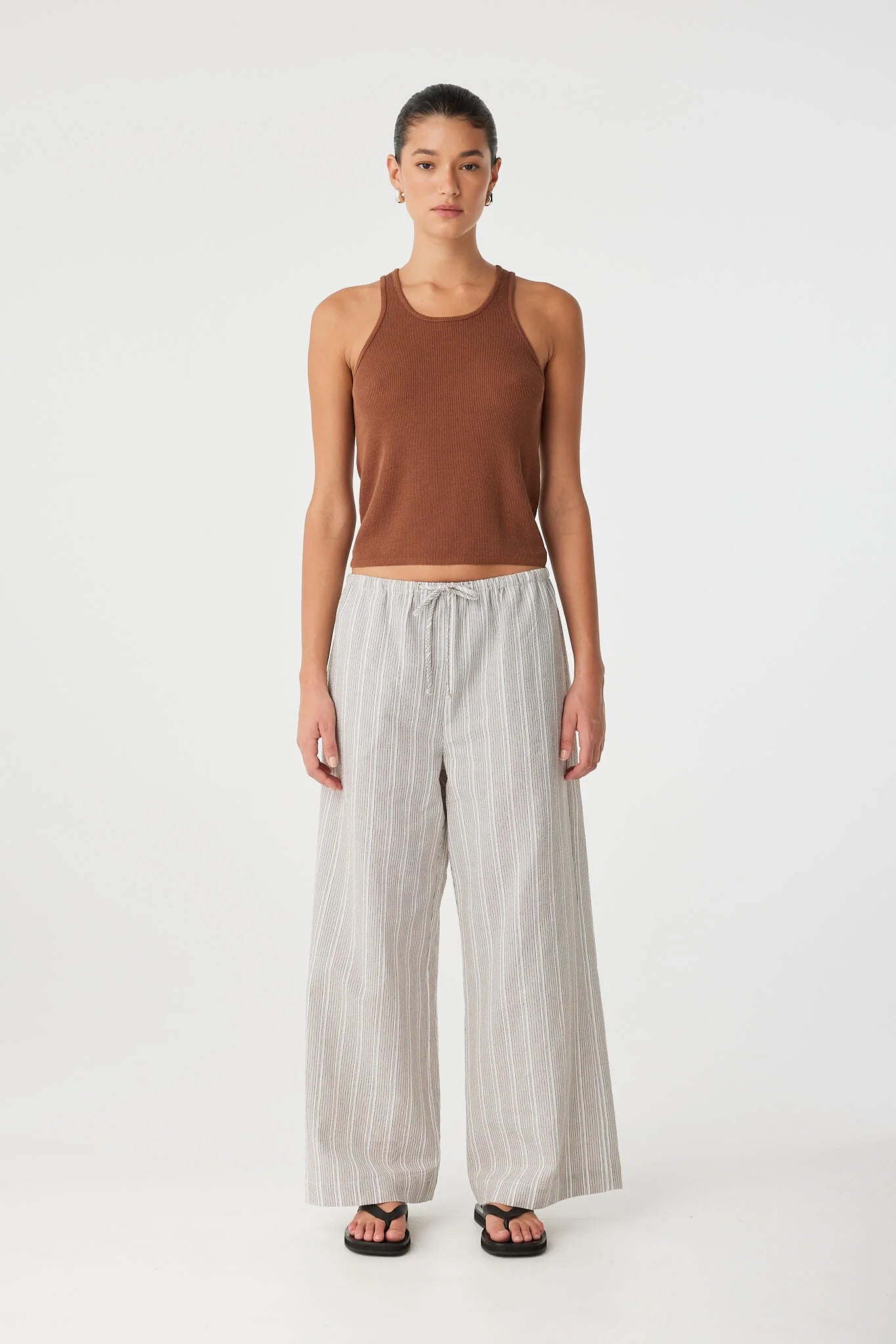 Ines Pant Clay Stipe