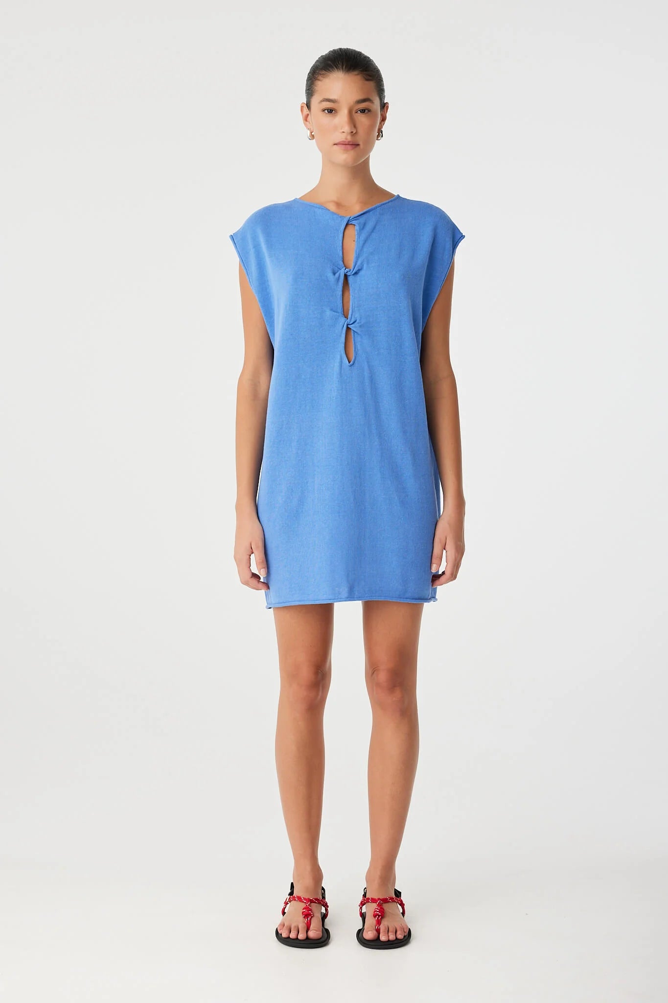 Pala Mini Reversible Mini Dress Pacific Blue