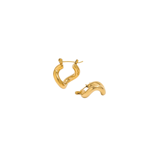 Arche 18k Gold Plated Hoop Earrings