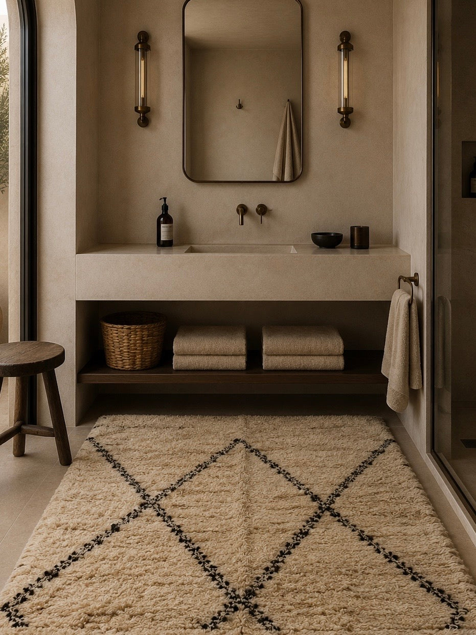 Vintage Beni Ourain Rug - 210 x 195cm