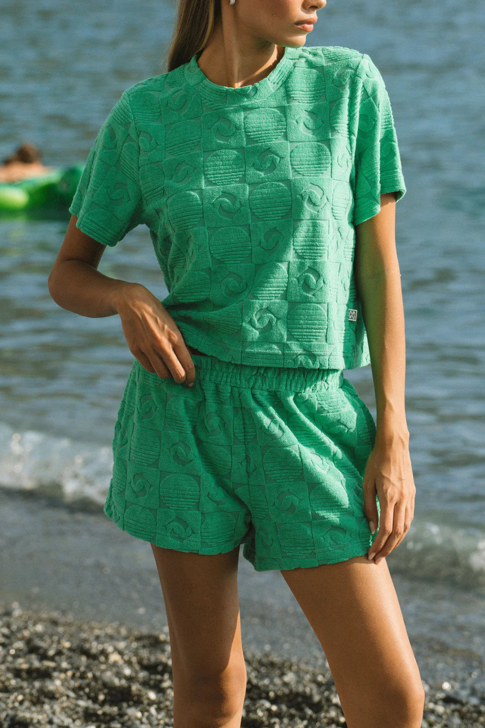 Cruise Terry Top Tropical Green