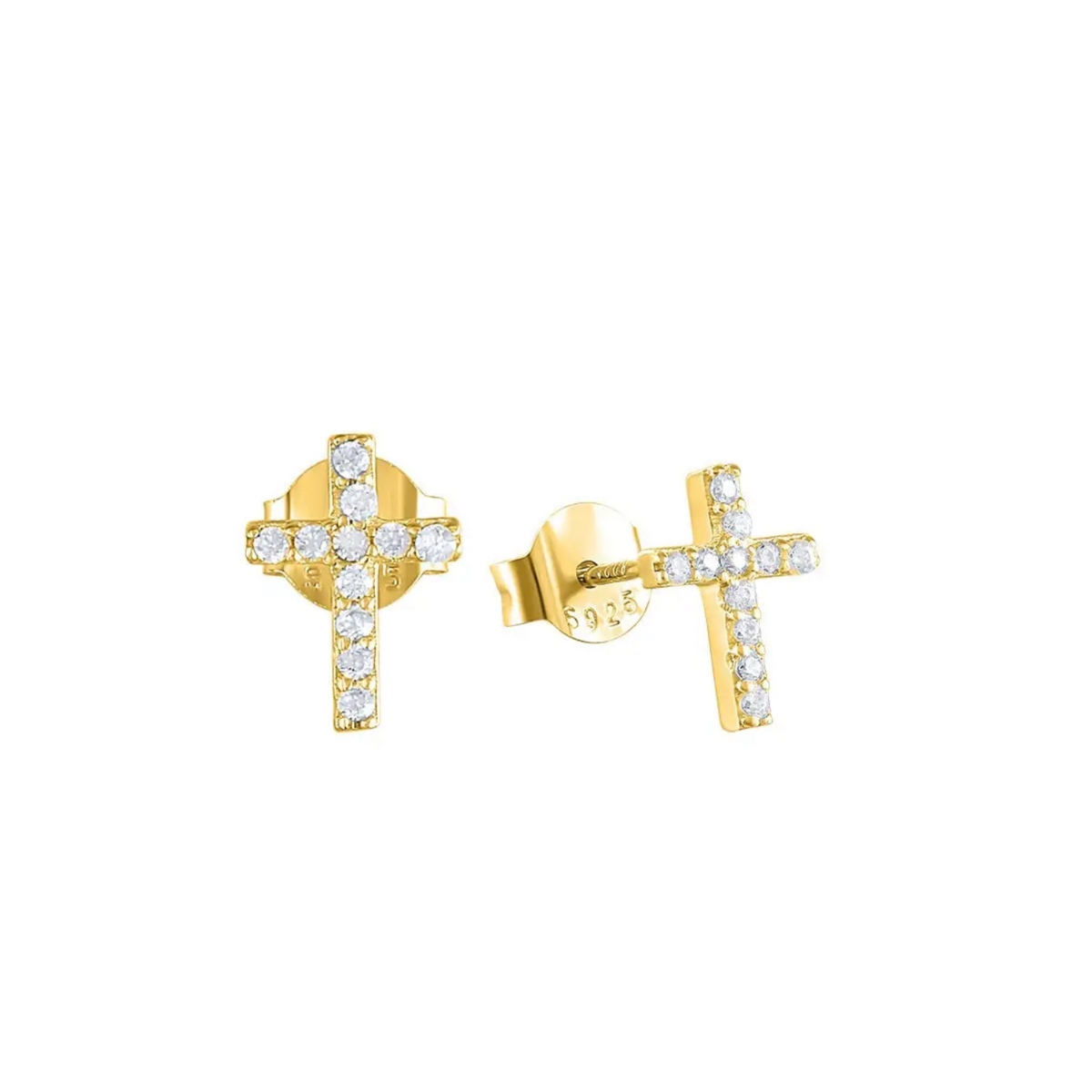Faith 18k Gold Plated Crystal Earrings