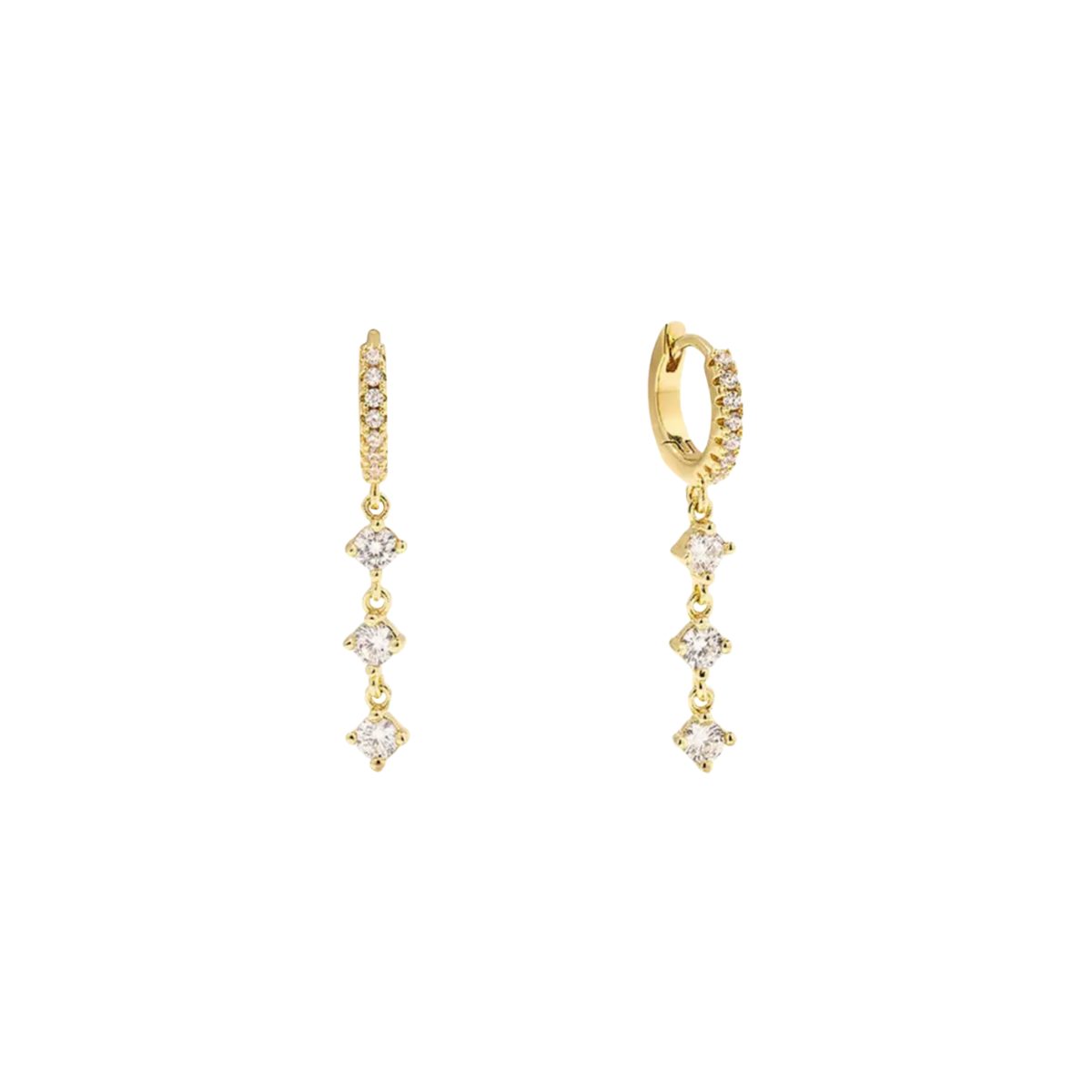 Harper - 18k Gold Plated Pendant Earrings